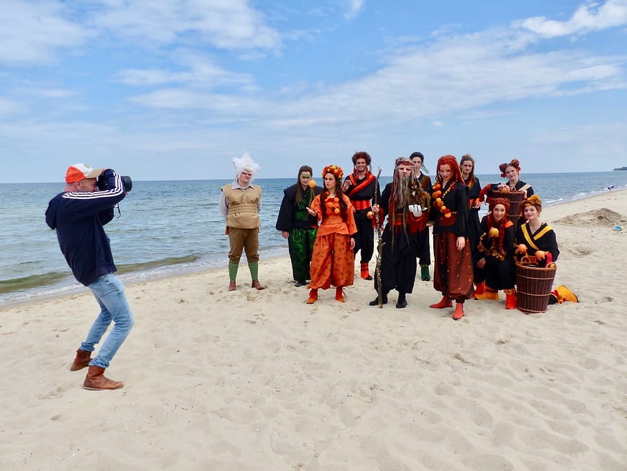 Fotoshooting für das Vineta-Programmheft mit Fotograf Frank Hormann am Strand von Zinnowitz 1